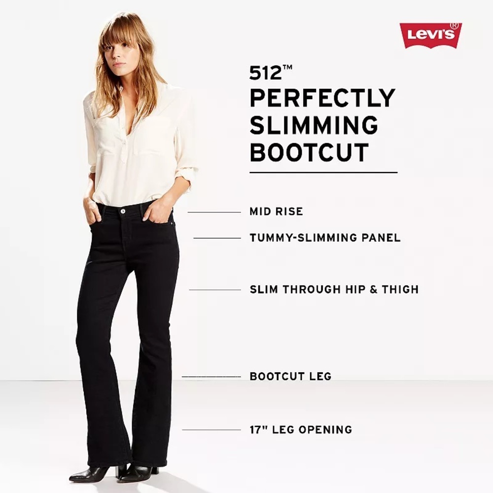 Women's Levi's 512 Perfectly Slimming Bootcut - Picture 9 of 9